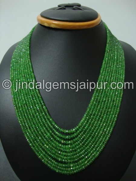 Tsavorite Faceted Roundelle